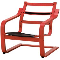 Fotoliu Ikea Poang/Vissle (Rosu) Thumb