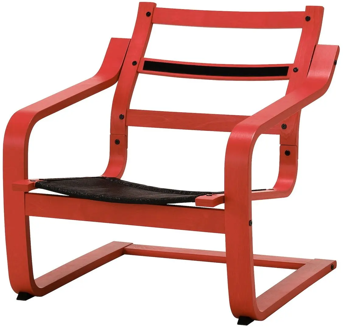 Fotoliu Ikea Poang/Vissle (Rosu)