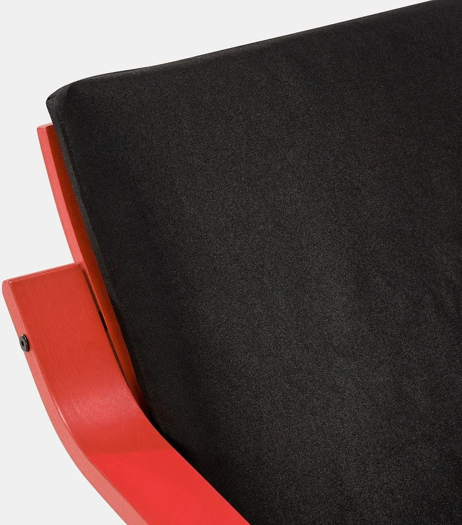 Fotoliu Ikea Poang/Vissle (Rosu/Negru)