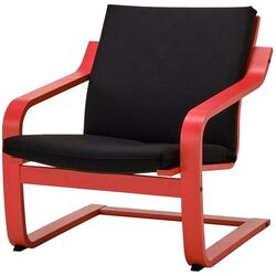 Fotoliu Ikea Poang/Vissle (Rosu/Negru) Thumb