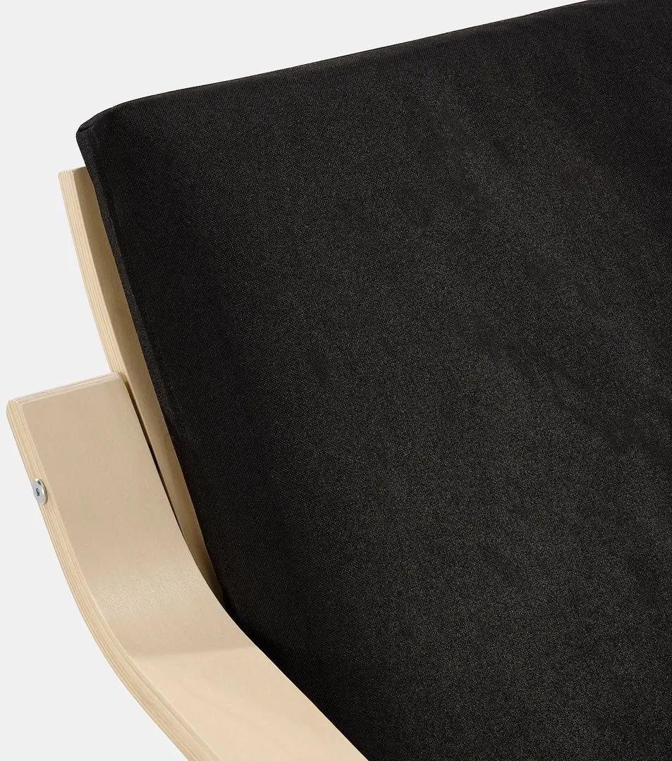 Fotoliu Ikea Poang/Vissle (Natural/Bej/Negru)