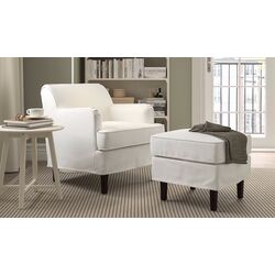 Fotoliu Ikea Rocksjon/Blekinge cu puf (Alb)