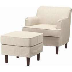 Fotoliu Ikea Rocksjon/Kilanda cu puf (Bej Deschis) Thumb