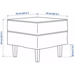 Fotoliu Ikea Rocksjon/Kilanda cu puf (Bej Deschis) Thumb
