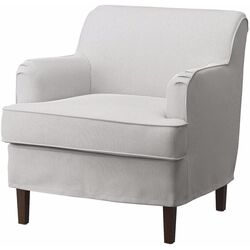 Fotoliu Ikea Rocksjon/Klovsta cu puf (Gri/Alb) Thumb