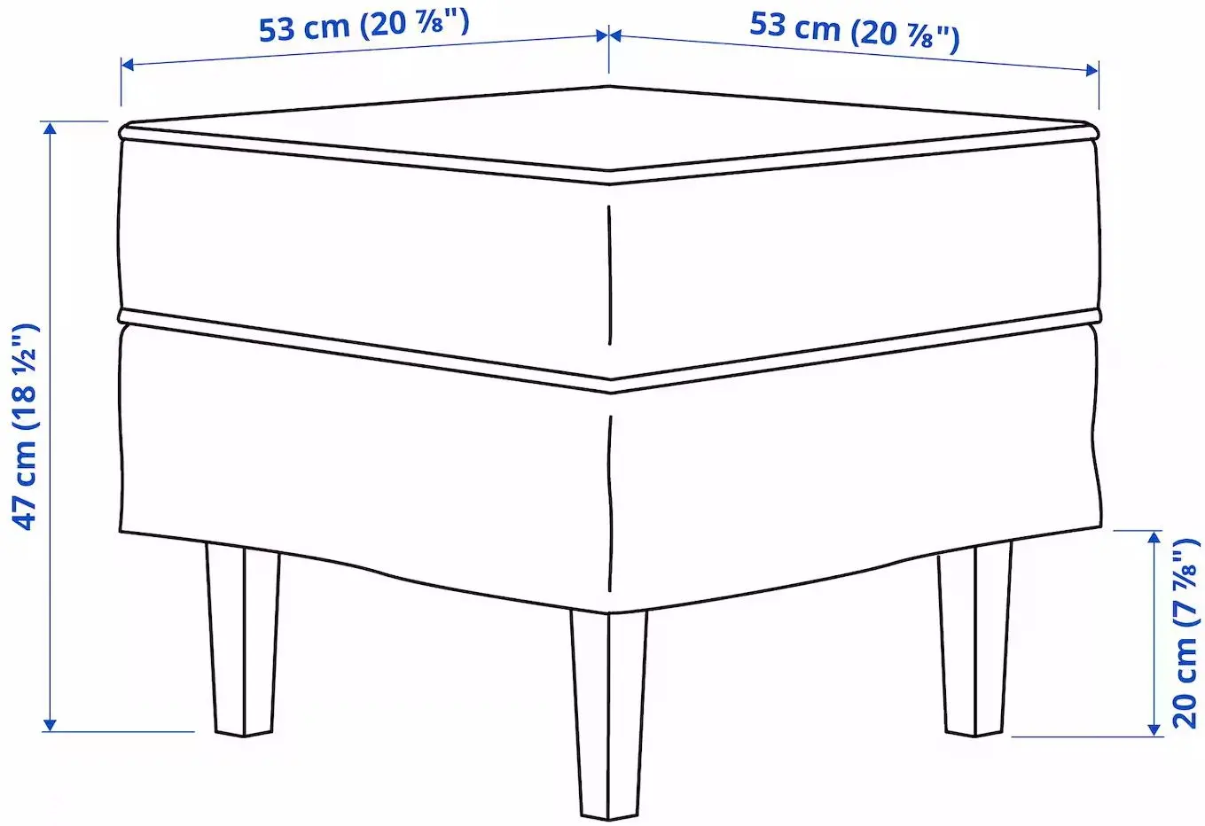Fotoliu Ikea Rocksjon/Klovsta cu puf (Gri/Alb)