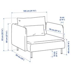 Fotoliu Ikea Soderhamn (Fridtuna Bej Deschis) Thumb