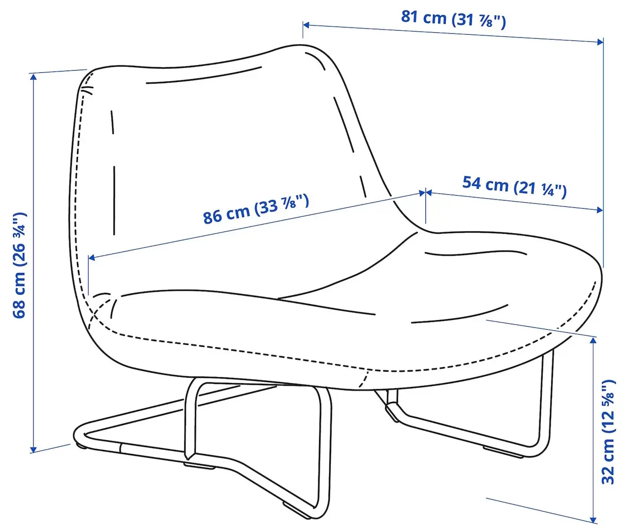 Fotoliu Ikea Sotenas/Hakebo (Rosu)