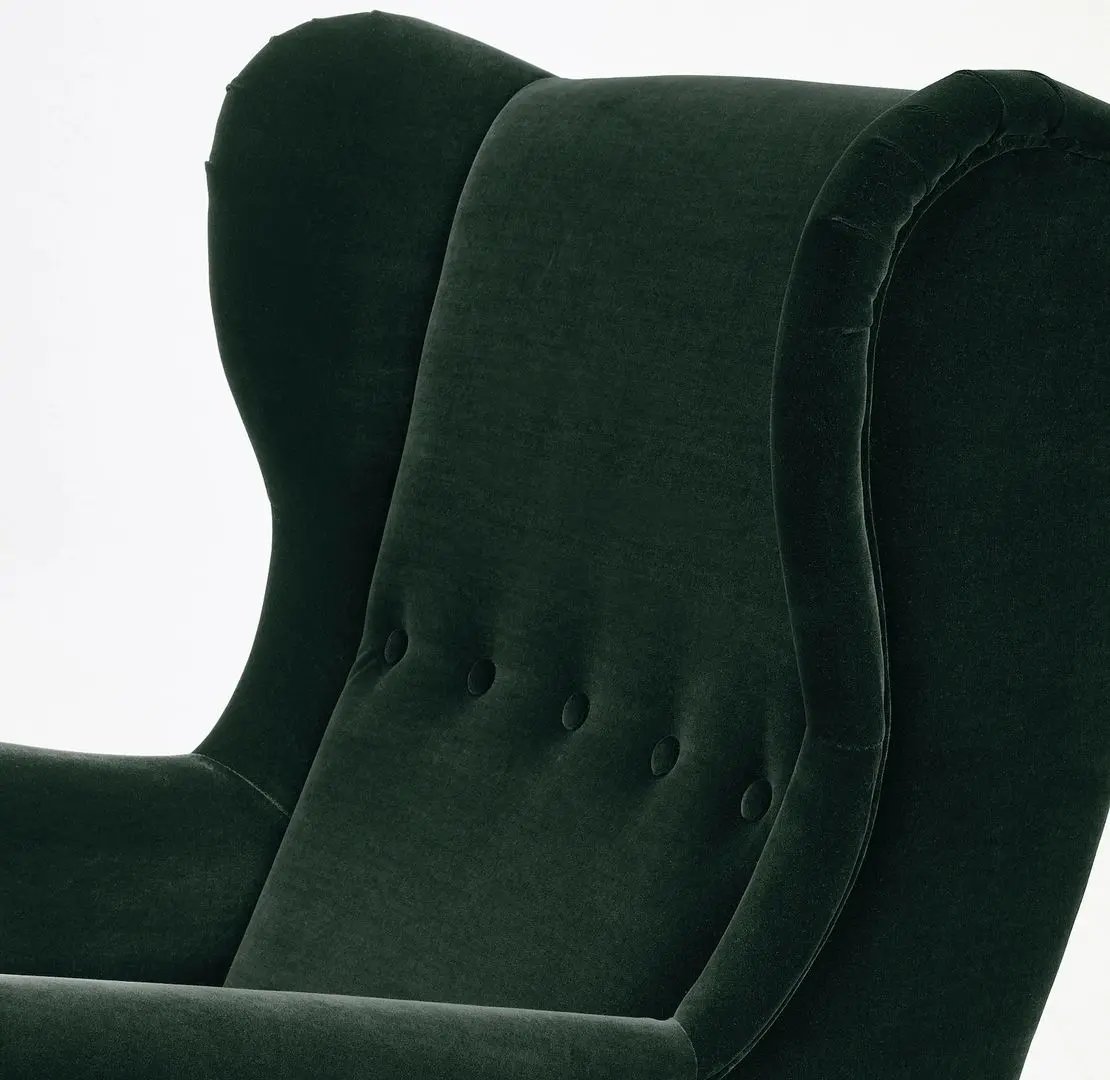 Fotoliu Ikea Strandmon/Djuparp (Verde inchis)