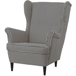 Fotoliu Ikea Strandmon (Vibberbo Negru/Bej)