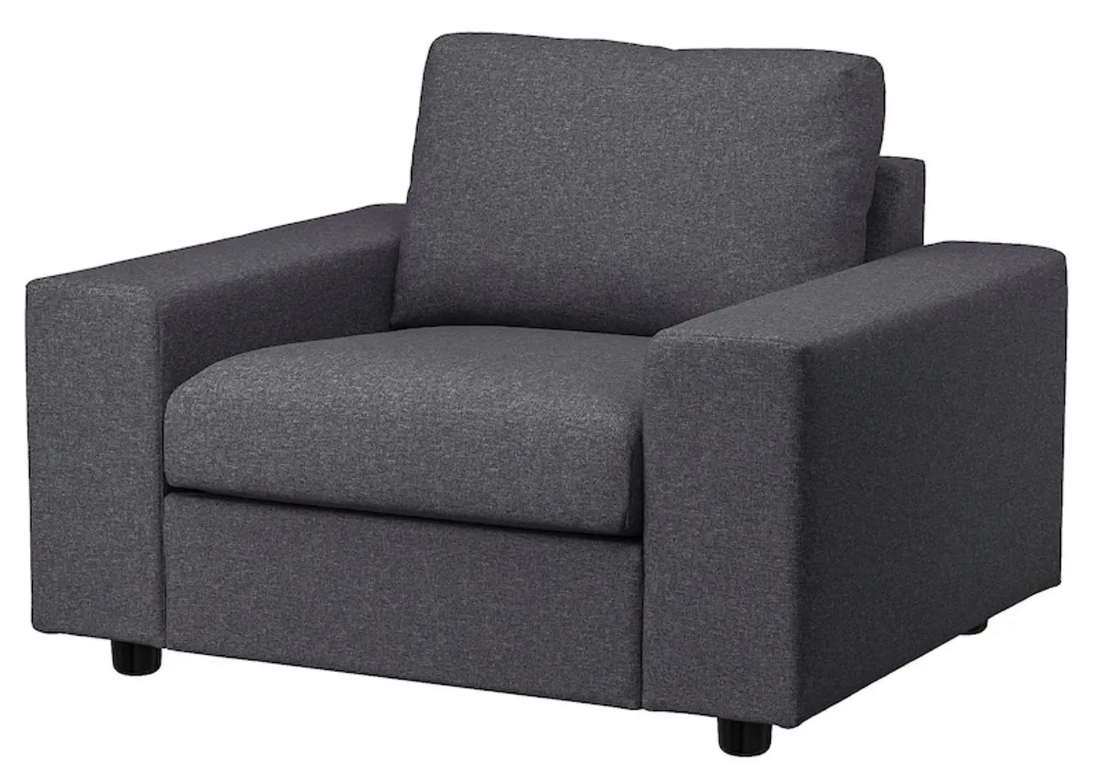 Fotoliu Ikea Vimle cu brate late (Gunnared Gri Mediu)