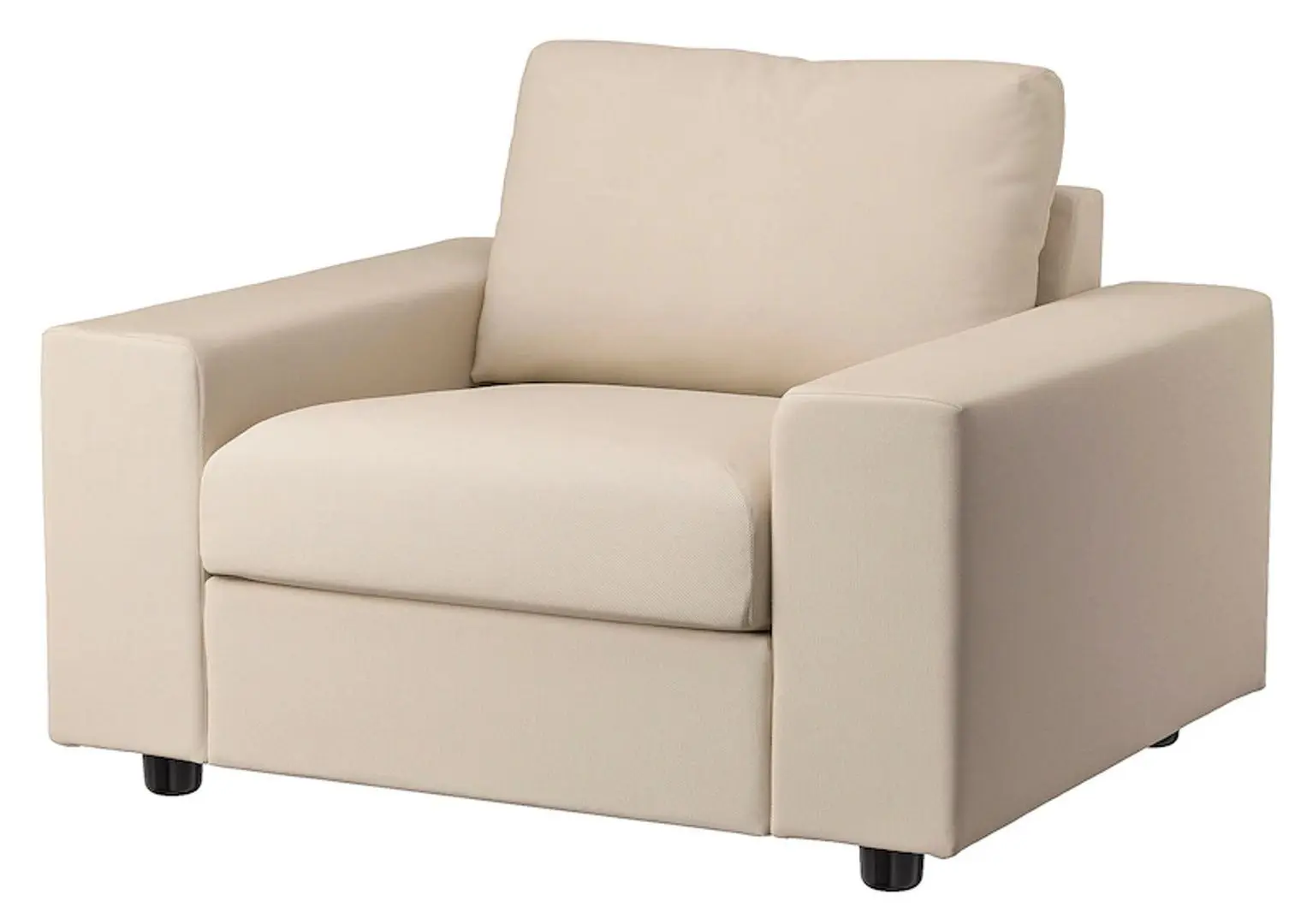 Fotoliu Ikea Vimle cu brate late (Hallarp Bej)