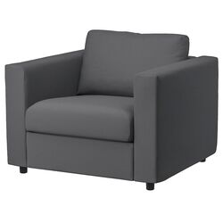 Fotoliu Ikea Vimle cu brate late (Gri)