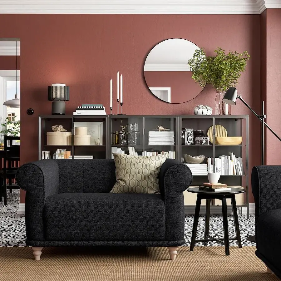 Fotoliu Ikea Viskafors 1.5-locuri (Lejde Antracit/Mesteacăn)