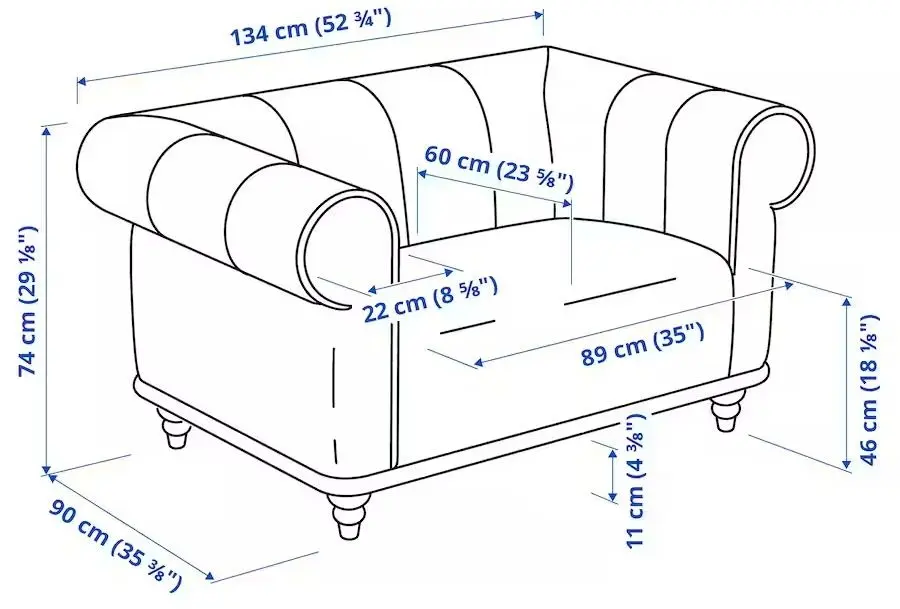 Fotoliu Ikea Viskafors 1.5-locuri (Lejde Antracit/Maro)