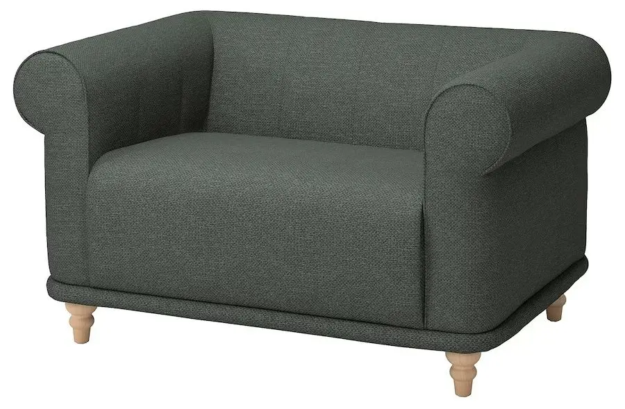 Кресло Ikea Viskafors 1.5-местный (Лейде Серый/Зеленый/Береза)