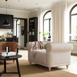 Fotoliu Ikea Viskafors 1.5-locuri (Lejde Bej Deschis/Mesteacan) Thumb