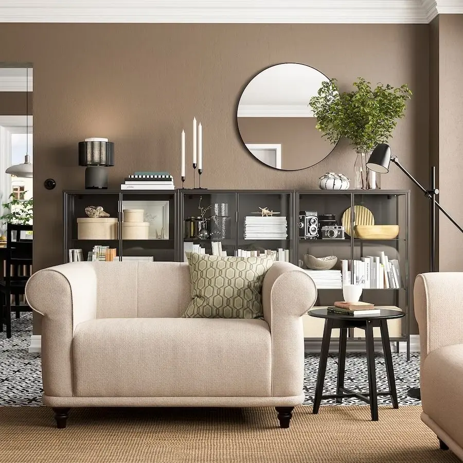 Fotoliu Ikea Viskafors/Lejde 1.5 locuri (Bej deschis/Maro)