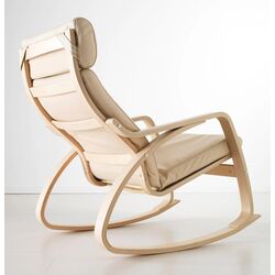 Fotoliu balansoar Ikea Poang (Furnir Mesteacan/Glose Ecru) Thumb