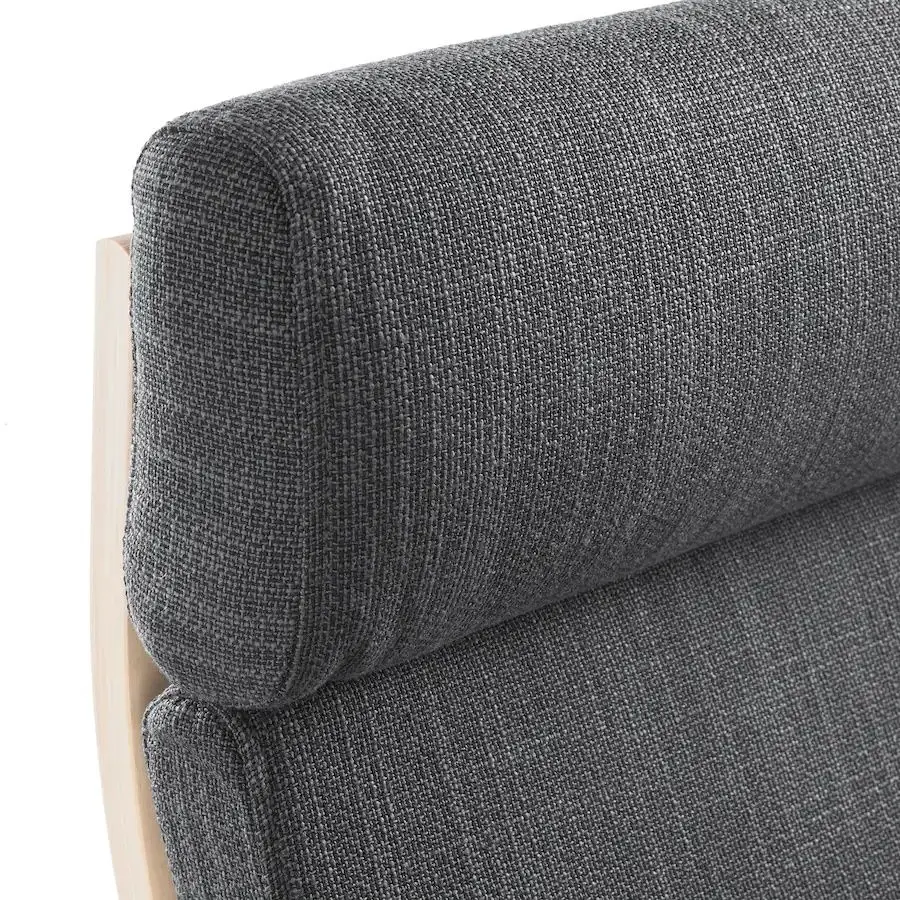 Кресло-качалка Ikea Poang (Дубовый Шпон Белый/Хилларед Антрацит)