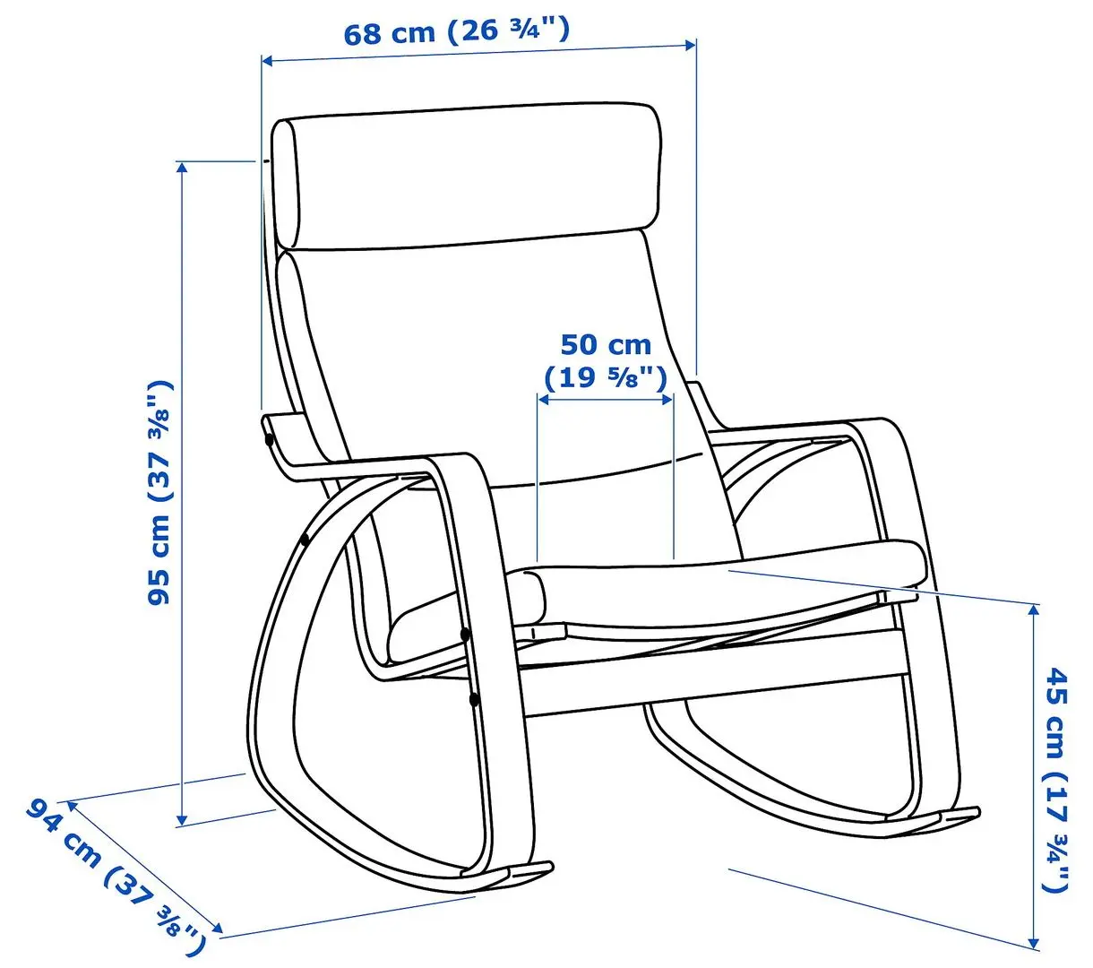 Fotoliu balansoar Ikea Poang (Maro/Glose Ecru)