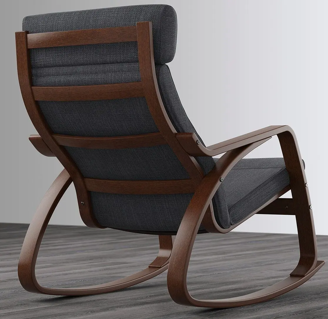 Fotoliu balansoar Ikea Poang (Maro/Hillared Antracit)