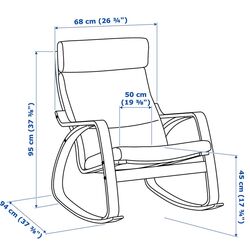Fotoliu balansoar Ikea Poang (Maro/Hillared Albastru Inchis) Thumb