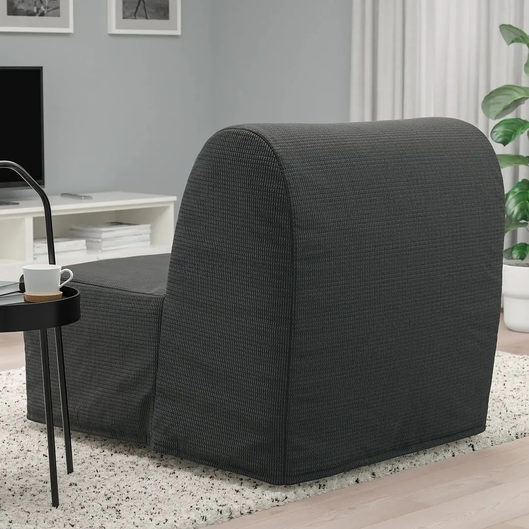 Fotoliu extensibil Ikea Lycksele Murbo (Vansbro Gri Inchis)