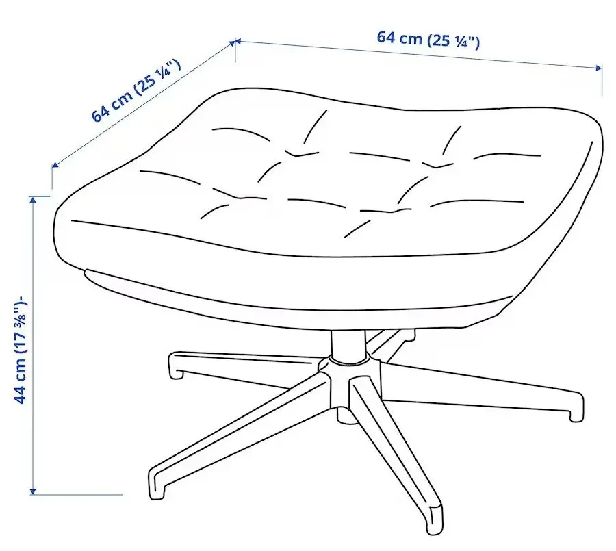 Кресло с пуфом Ikea Havberg/Grann/Bomstad (Золотисто-коричневый)