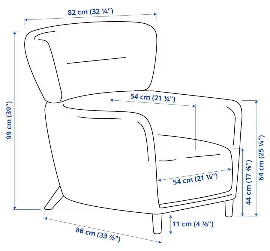Fotoliu cu puf Ikea Oskarshamn/Tibbleby (Bej/Gri)
