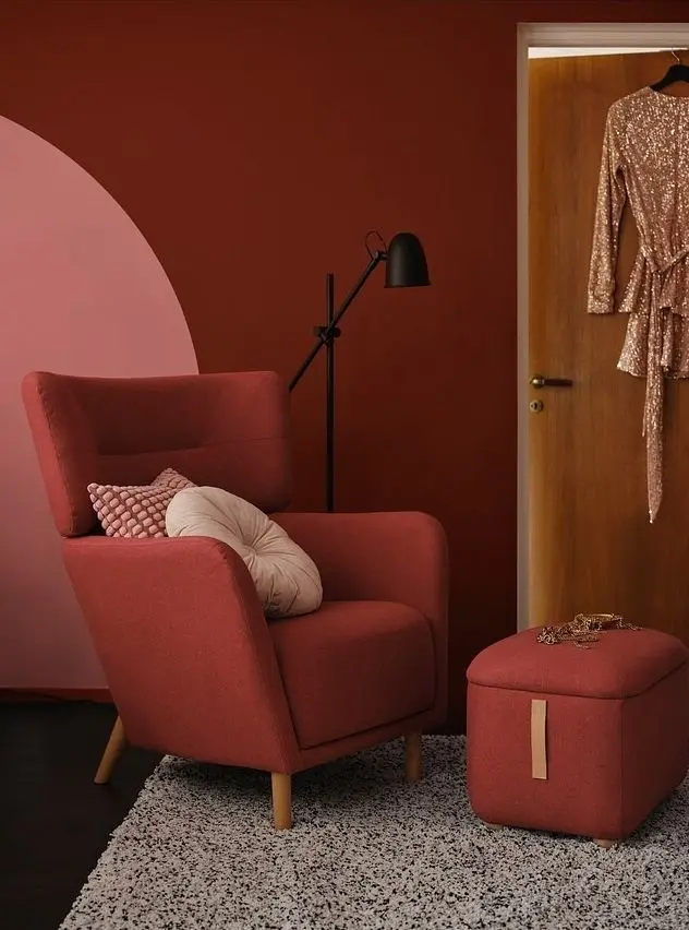 Fotoliu cu puf Ikea Oskarshamn (Tonerud Roşu)