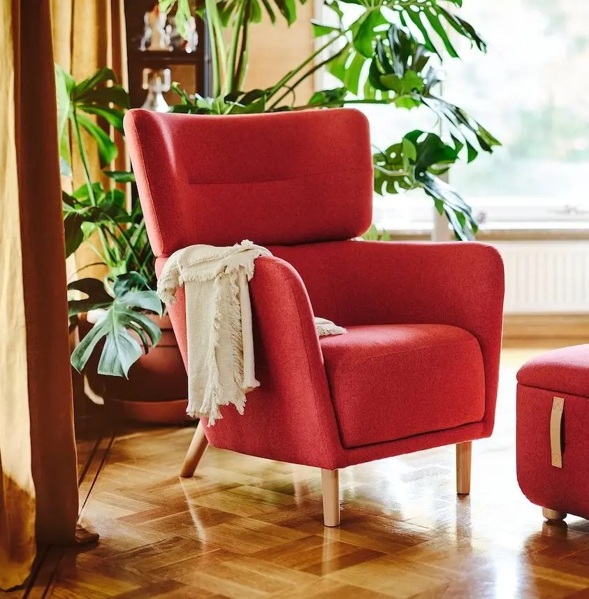 Fotoliu cu puf Ikea Oskarshamn (Tonerud Roşu)