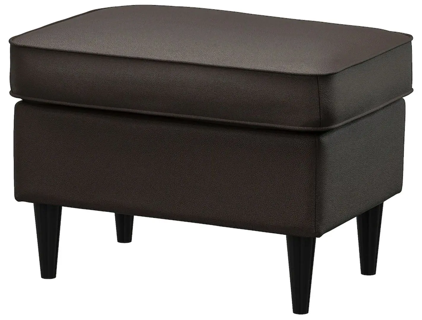 Кресло с пуфом Ikea Strandmon/Grann/Bomstad (Темно-коричневый)