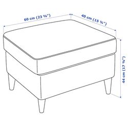 Кресло с пуфом Ikea Strandmon/Grann/Bomstad (Темно-коричневый) Thumb