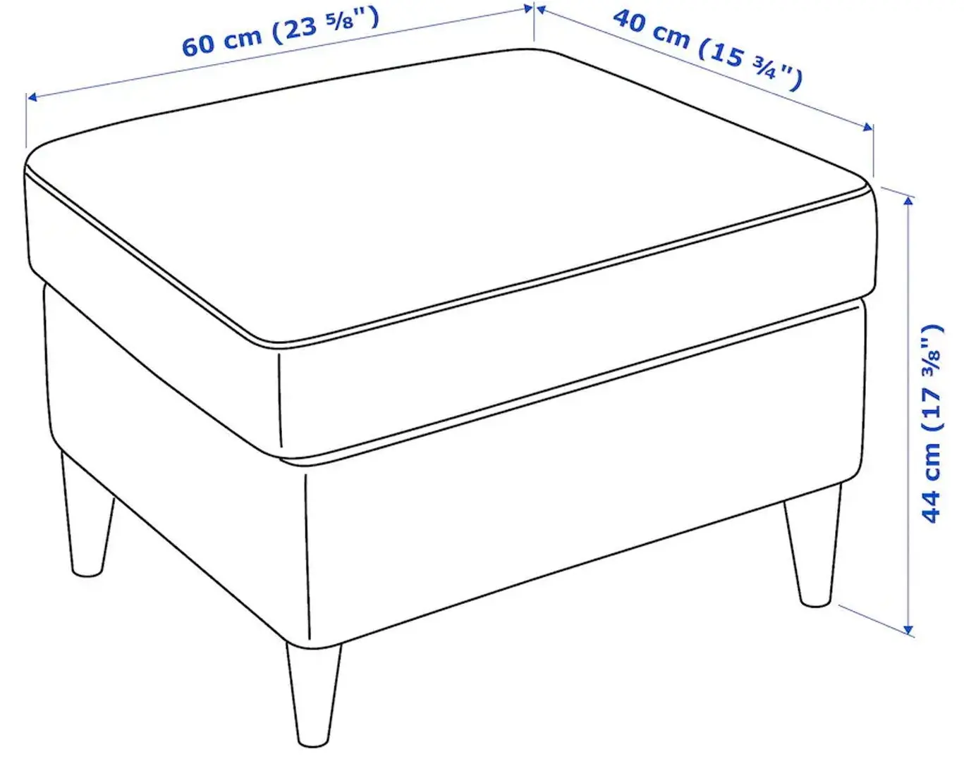 Кресло с пуфом Ikea Strandmon/Grann/Bomstad (Темно-коричневый)