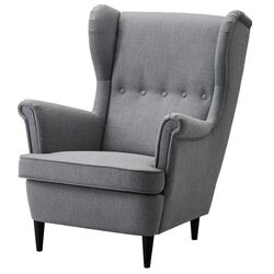 Fotoliu cu puf Ikea Strandmon (Nordvalla Gri Inchis)