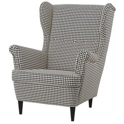 Fotoliu cu puf Ikea Strandmon (Vibberbo Negru/Bej) Thumb