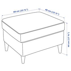 Fotoliu cu puf Ikea Strandmon (Vibberbo Negru/Bej) Thumb