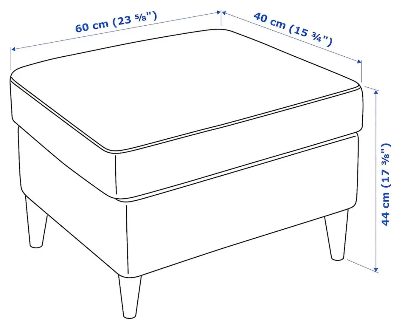 Fotoliu cu puf Ikea Strandmon (Vibberbo Negru/Bej) - 7