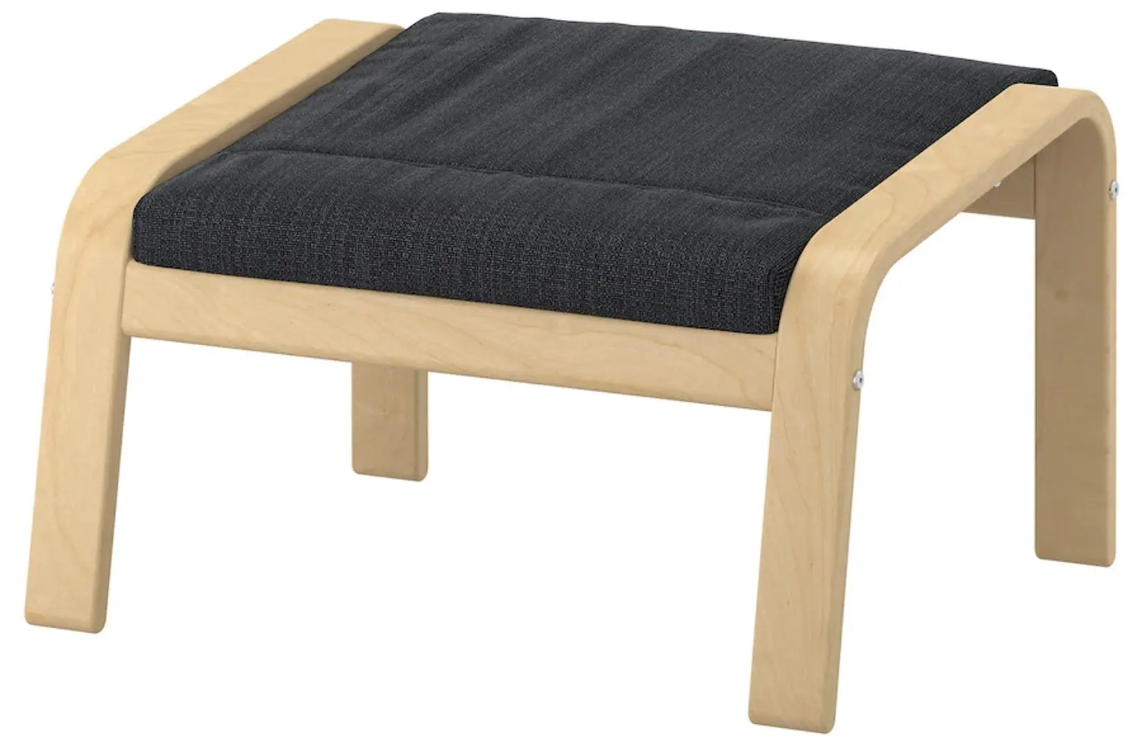 Fotoliu cu taburet Ikea Poang (Furnir Mesteacăn/Hillared Antracit)