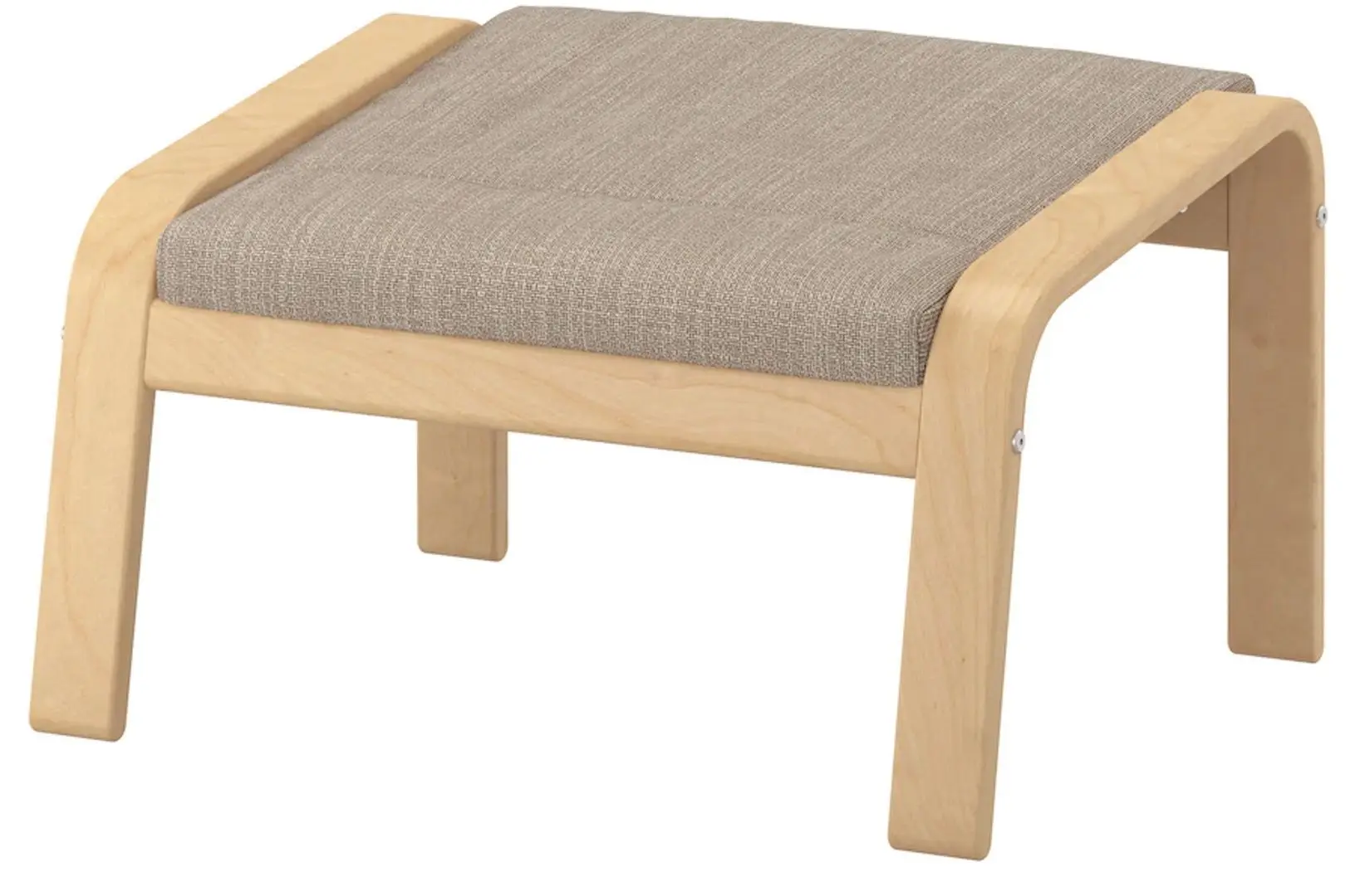 Fotoliu cu taburet Ikea Poang (Furnir Mesteacăn/Hillared Bej)