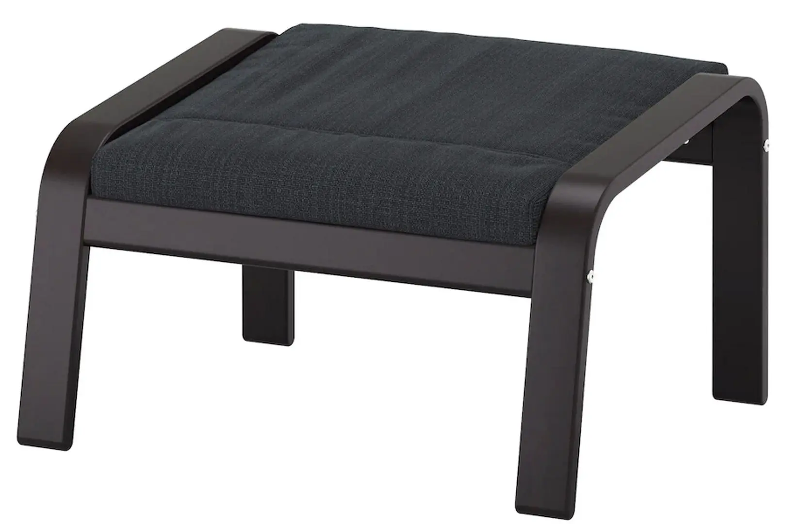 Fotoliu cu taburet Ikea Poang (Negru-maro/Hillared Antracit)