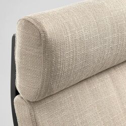 Fotoliu cu taburet Ikea Poang (Negru-maro/Hillared Bej) Thumb