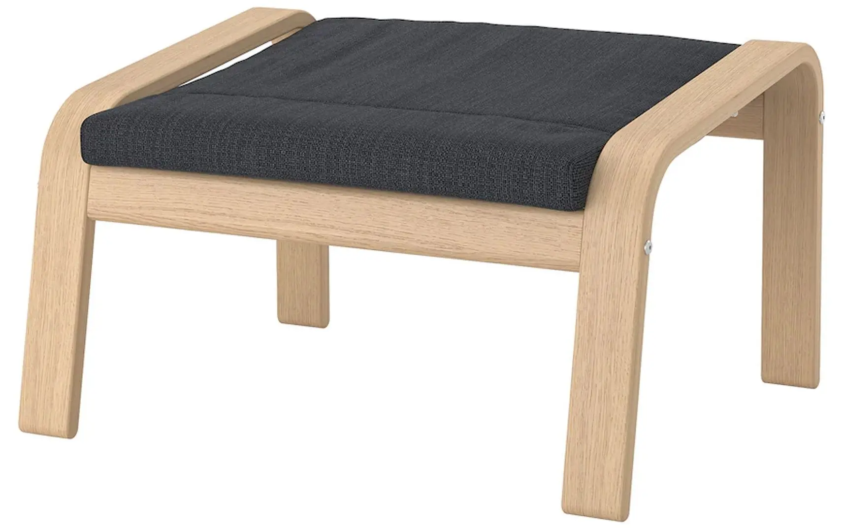 Fotoliu cu taburet Ikea Poang (Furnir Stejar Alb/Hillared Antracit)