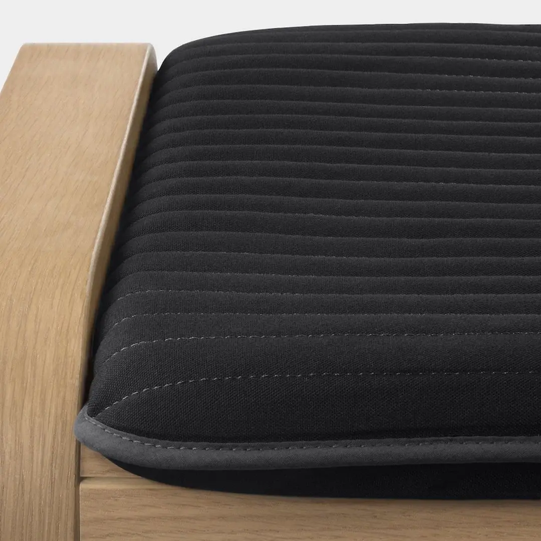 Fotoliu cu taburet Ikea Poang (Furnir Stejar Alb/Knisa Negru)