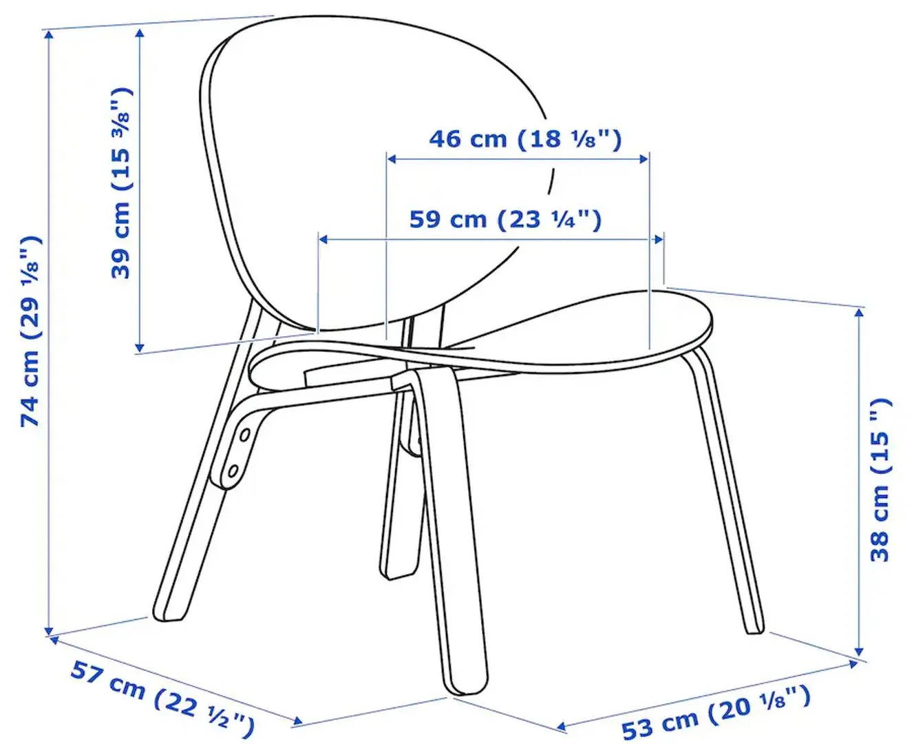 Scaun Ikea Froset (Vopsit Roşu/Furnir Stejar)
