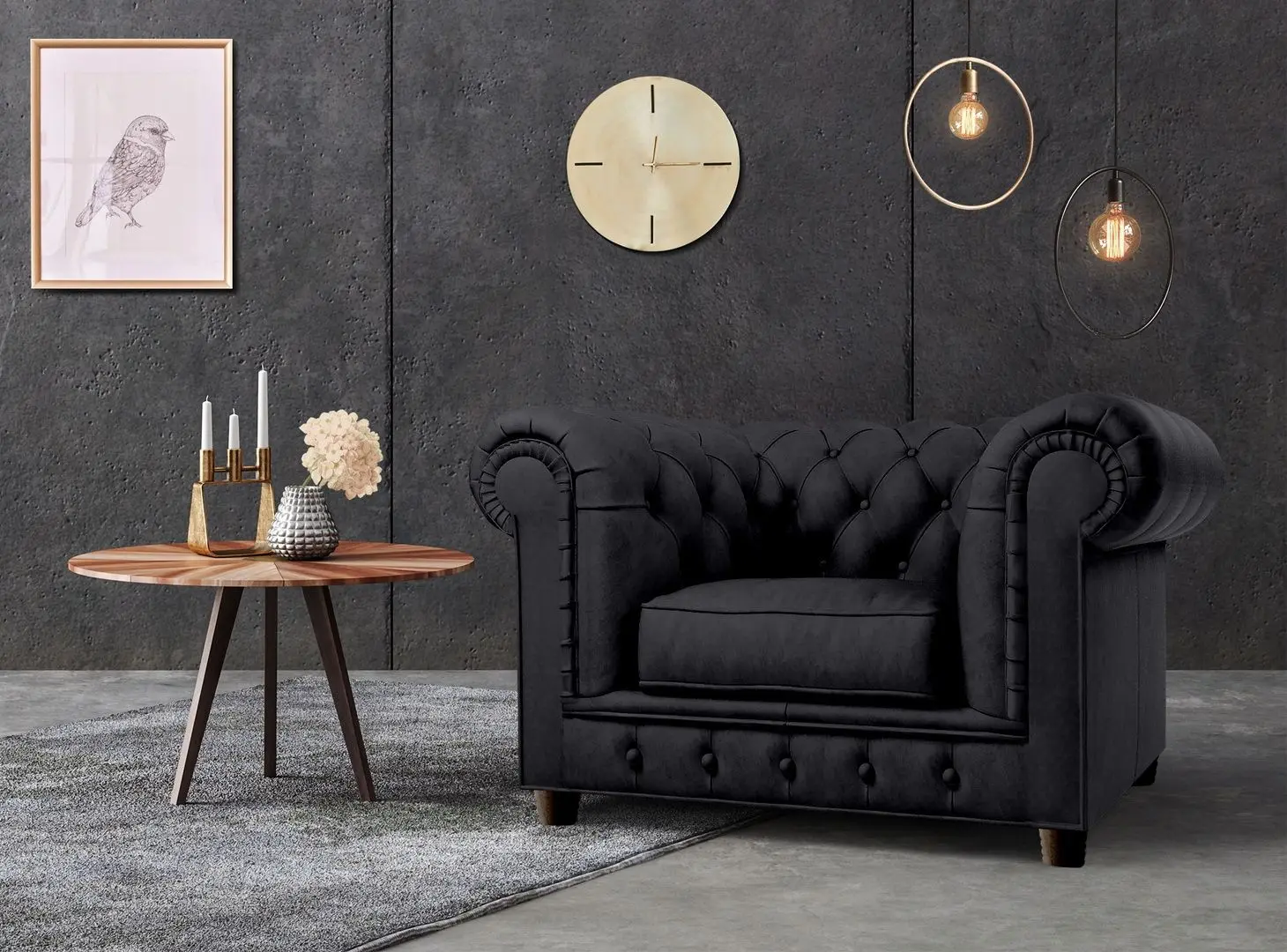 Кресло Inspira Furniture Cambridge Riviera 100 (Black)