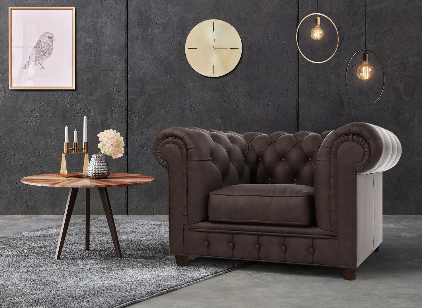 Fotoliu Inspira Furniture Cambridge Riviera 26 (Brown)