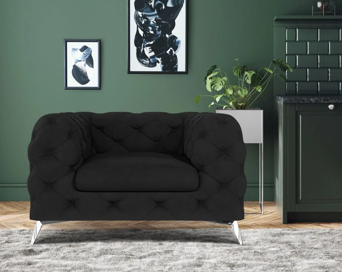 Кресло Inspira Furniture Chelsea Riviera 100 (Black)
