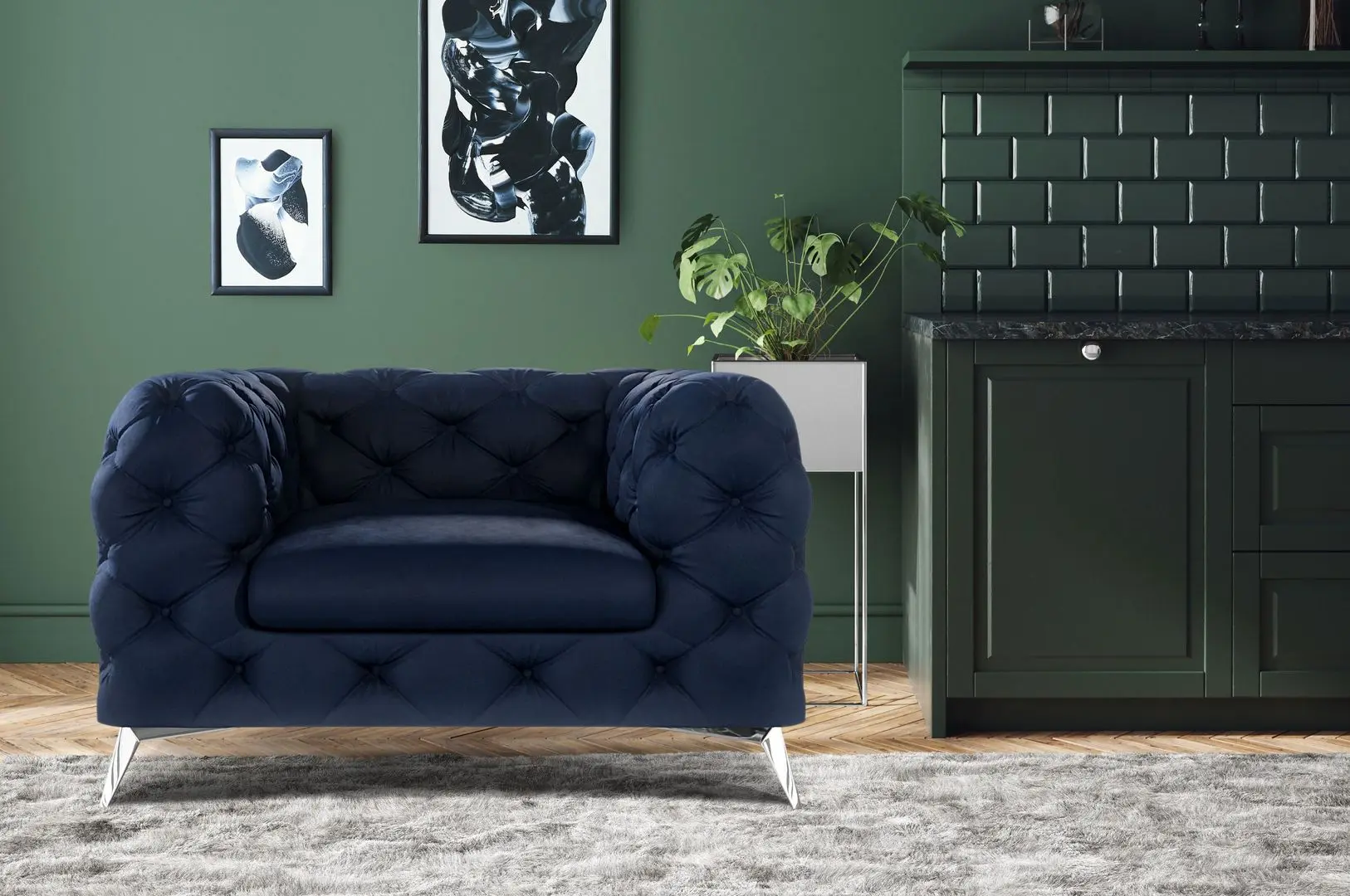 Fotoliu Inspira Furniture Chelsea Riviera 81 (Blue)